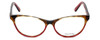 Vera Wang Designer Reading Glasses V360 in Coral-Tortoise 53mm