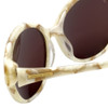 Jonathan Adler Designer Sunglasses Malibu Bone Ivory White Marble & Amber Brown