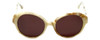 Jonathan Adler Designer Sunglasses Malibu Bone Ivory White Marble & Amber Brown