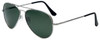 Randolph Designer Sunglasses Concorde CR081 in Matte Chrome with Gray Lens