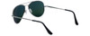 Randolph Designer Sunglasses Concorde CR081 in Matte Chrome with Gray Lens