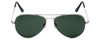 Randolph Designer Sunglasses Concorde CR081 in Matte Chrome with Gray Lens