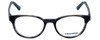 Converse Designer Eyeglasses Q014-Black-Stripe in Black Stripe and Blue 48mm :: Progressive