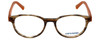 Converse Designer Eyeglasses Q014-Brown-Stripe-51 in Brown Stripe and Orange 51mm :: Progressive