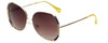 Lucky Brand Designer Sunglasses Aurora Gold & Brown 61mm Jumbo Oversized Cateye