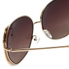 Lucky Brand Designer Sunglasses Aurora Gold & Brown 61mm Jumbo Oversized Cateye