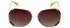Lucky Brand Designer Sunglasses Aurora Gold & Brown 61mm Jumbo Oversized Cateye