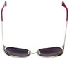 Lucky Brand Designer Sunglasses Aurora Silver Purple 61mm Jumbo Oversized Cateye