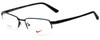 Nike Designer Eyeglasses Nike-6032-001 in Black White 53mm :: Rx Single Vision