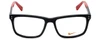 Nike Designer Eyeglasses 7238-015 in Black Team Red 52mm :: Rx Bi-Focal