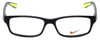 Nike Designer Reading Glasses 5534-015 in Black Volt 48mm