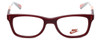 Nike Designer Reading Glasses 5538-605 in Team Red Bright Crimson 46mm Kids Size