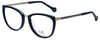 Carolina Herrera Designer Eyeglasses VHE092K-579Y in Navy Gunmetal 52mm :: Progressive