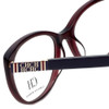 Carolina Herrera Designer Reading Glasses VHE710K-0V01 in Black Purple 53mm