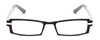 Calabria Designer Eyeglasses 822 Black :: Single Vision