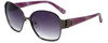 Candie's Designer Sunglasses Harper in Gunmetal Heart Scroll Purple Marble 58mm