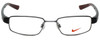 Nike Designer Eyeglasses 8063-051 in Shiny Dark Gunmetal 51mm :: Rx Single Vision