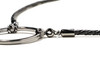 LA LOOP Designer Eyeglass Necklace Black Braided Leather with Antique Silver Loop