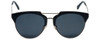 Lucky Brand Designer Sunglasses Cambria in Navy Blue Gunmetal with Grey Lens