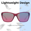 Lightweight View of Elle Designer Sunglasses El14834-PU-56 mm in Crystal Red Wine & Purple Fade Lens