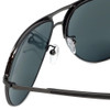 Police Designer Sunglasses Race 1 in Shiny Gunmetal with Blue Mirror Lens 59 mm