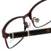 Jones New York Designer Reading Glasses J326 in Dark Brown Silver Tortoise 56mm