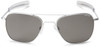 Randolph AF24634 52mm Pilot Polarized Sunglasses in Matte Chrome Silver & Grey