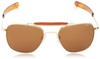 Randolph AT51632 55 mm Pilot II Polarized Sunglasses in Gold & Tan