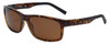 Timberland TB9104-52H Designer Polarized Sunglasses in Dark Havana with Brown Le