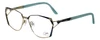 Cazal Designer Reading Glasses Cazal-1099-002 in Blue Gold 56mm