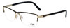 Cazal Designer Reading Glasses 4218-001-55 mm Black Gold Semi-Rimless PICK POWER