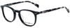 Profile View of Eddie Bauer Designer Reading Glasses EB32210-BK in Black with Blue Light Filter