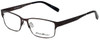 Profile View of Eddie Bauer Designer Reading Glasses EB32203-BR in Brown with Blue Light Filter