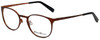 Profile View of Eddie Bauer Designer Reading Glasses EB32205-BR in Brown with Blue Light Filter