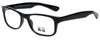 Profile View of Gotham Style Reading Glasses G229 in Black with Blue Light Filter + A/R Lenses