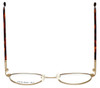 Top View of Gotham Style Reading Glasses G232 in Black with Blue Light Filter + A/R Lenses
