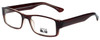 Profile View of Gotham Style Reading Glasses G232 in Brown with Blue Light Filter + A/R Lenses