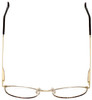 Top View of Liberty Optical Reading Glasses LA-4C-6 in Antique Teal with Blue Light Filter +