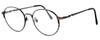 Profile View of Fashion Optical Reading Glasses E303 in Antique Brown with Blue Light Filter + A