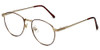 Profile View of Fashion Optical Reading Glasses E788 in Gold-Burgundy with Blue Light Filter + A