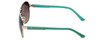 Guess  Designer Sunglasses GU7325 in Gold-Teal Frame with Amber Gradient Lens