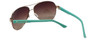 Guess  Designer Sunglasses GU7325 in Gold-Teal Frame with Amber Gradient Lens