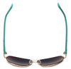 Guess  Designer Sunglasses GU7325 in Gold-Teal Frame with Amber Gradient Lens