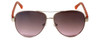 Guess  Designer Sunglasses GU7325 in Gold-Orange Frame with Amber Gradient Lens