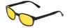 Calabria New 1488 Night Driving Sunglasses with Yellow Tint Matte or Gloss Black
