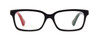 Gucci Prescription Eyeglasses GG0168O-003-53 mm Gloss Black/Green/Red Custom Left&Right Lens