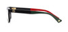 Gucci Prescription Eyeglasses GG0168O-003-53 mm Gloss Black/Green/Red Rx Single Vision