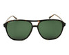 Gucci Pilot Designer Sunglasses Dark Havana/Tortoise/Polarized Green GG0016S-007