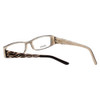 Close up View of Calabria Designer Eyeglasses 815 Ebony w/ Blue Light Filter + A/R Lenses