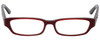 Front View of Calabria Designer Reading Glasses 820 in Red with Blue Light Filter + A/R Lenses